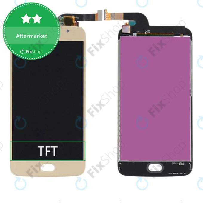 Schermo LCD per MotGoldla Moto G5S XT1794, Gold, Vetro touch senza cornice