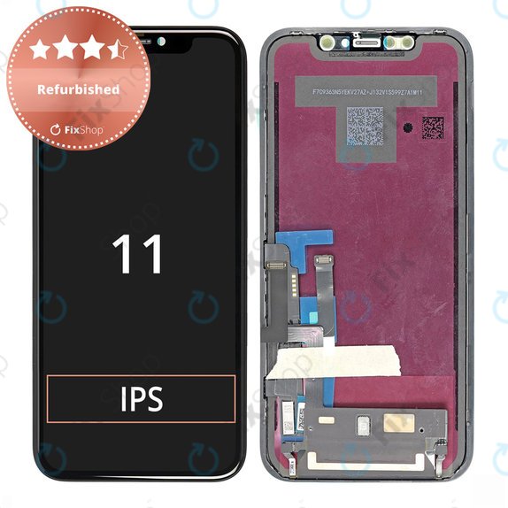 Schermo per iPhone 11, Vetro touch con cornice, Refurbished