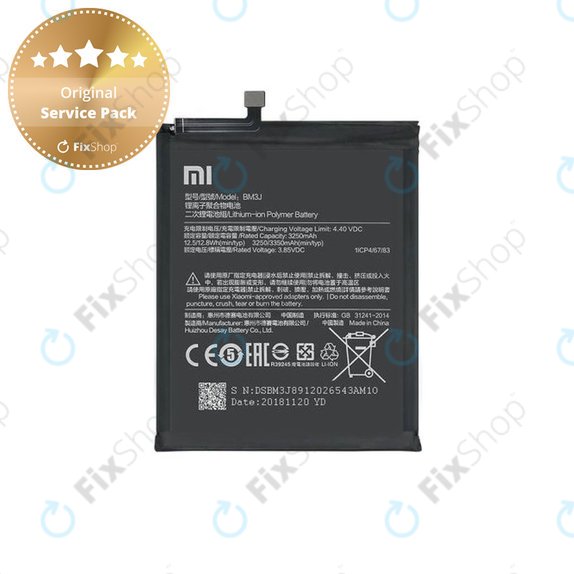 Batteria per Xiaomi Mi 8 Lite, BM3J, 46BM3JA02018, 3350mAh, Genuine Service Pack