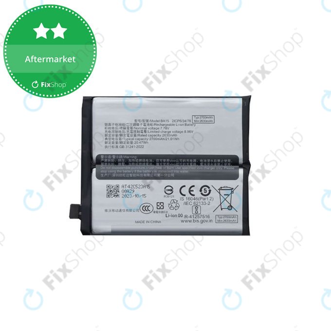 Batteria per Vivo X100 Pro, BA15, 5400mAh