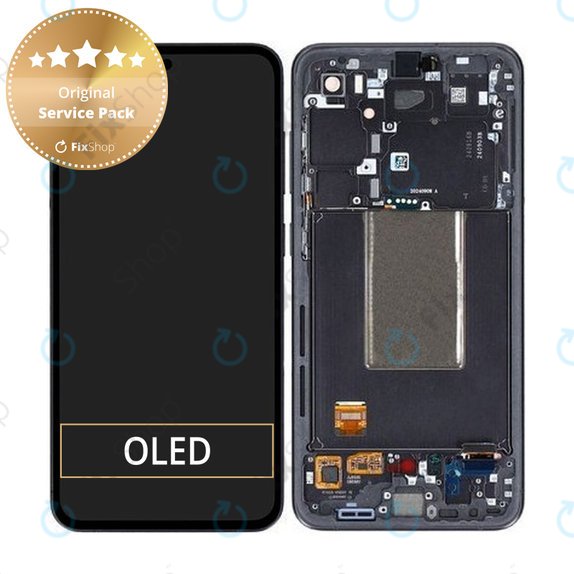 Schermo per Samsung S24 FE, Graphite, Vetro touch con cornice, GH82-35848A, Genuine Service Pack