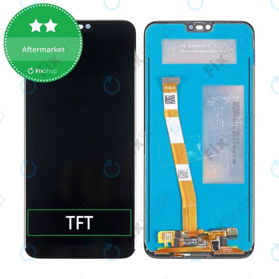 Schermo LCD per Huawei Honor 10, Black, Vetro touch senza cornice
