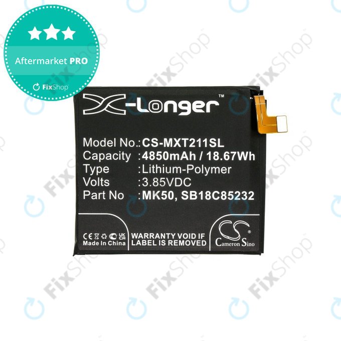 Batteria per Motorola Moto G 5G XT2113, 4850mAh, Li-Pol, 3.85 V, MK50, HQ
