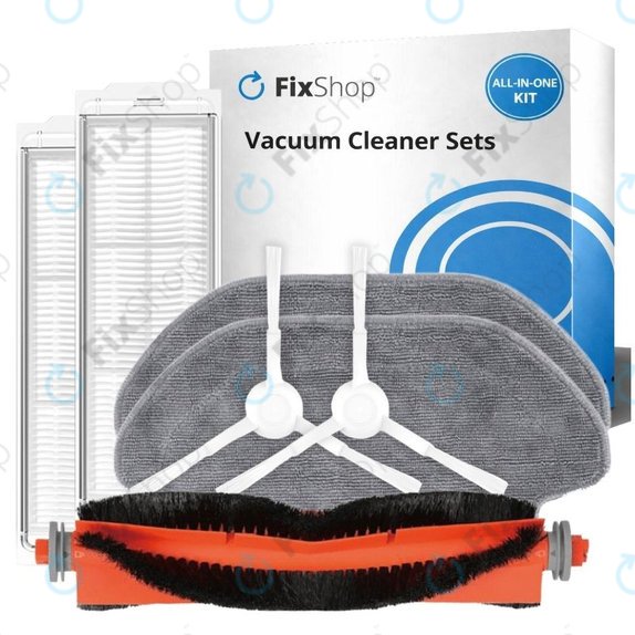 Set di ricambio per Xiaomi Robot Vacuum S10, S10 EU, S12 (1x Spazzola principale, 2x Filtri, 2x Spazzole laterali, 2x Panni per mocio)
