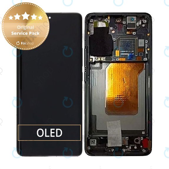 Schermo per Xiaomi 13 Pro, Ceramic Black, Vetro touch con cornice, 56000300M200, Genuine Service Pack