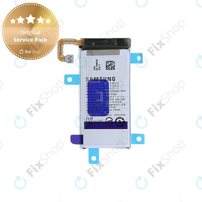Batteria per Samsung Z Flip 5 F731B, EB-BF731ABY, GH82-31700A, 1000mAh, Genuine Service Pack