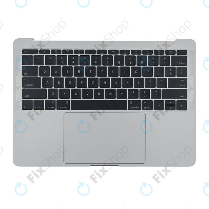 Top case con tastiera US, microfono, trackpad e altoparlanti per MacBook Pro 13" A1708 (Late 2016 - Mid 2017), Silver