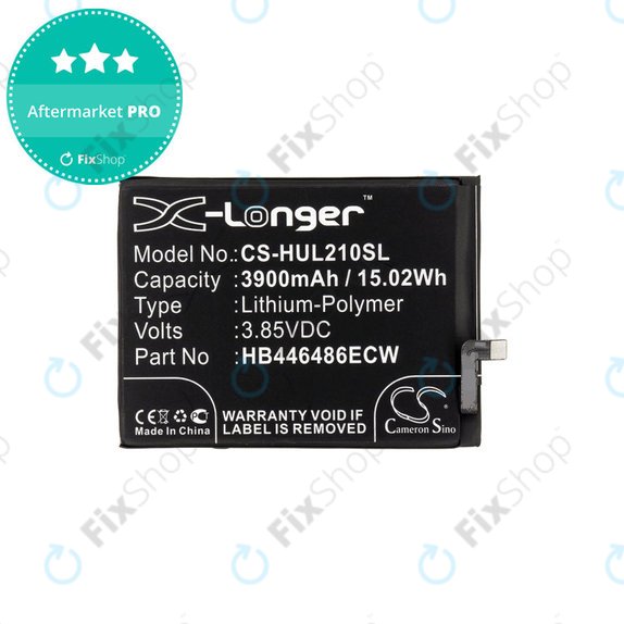 Batteria per Huawei P Smart Pro 2019, HB446486ECW, Li-Pol, 3.85V, 3900mAh, HQ