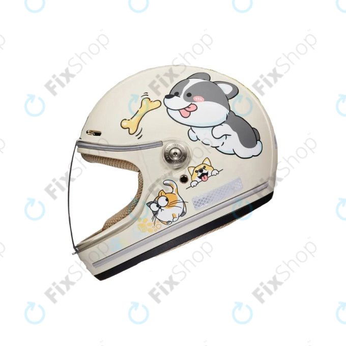 Casco da bambino per monopattino elettrico e bicicletta 46-52cm, Dog