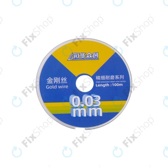 Filo dorato per separazione display LCD, 0,03 mm x 100 m