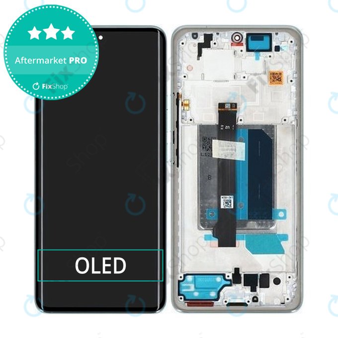 Schermo OLED per Xiaomi Redmi Note 14 Pro+ 5G , Frost Blue, Vetro touch con cornice