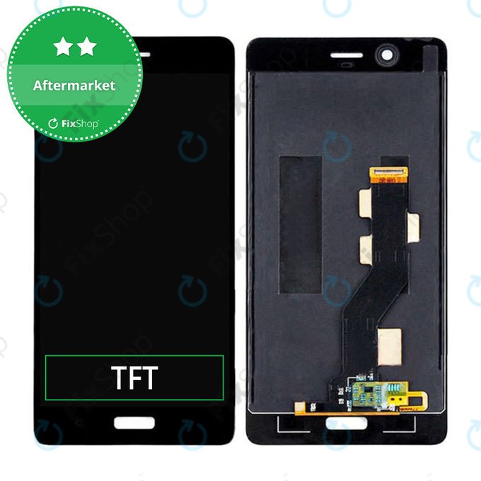 Schermo LCD per Nokia 8 TA-1004, Vetro touch senza cornice