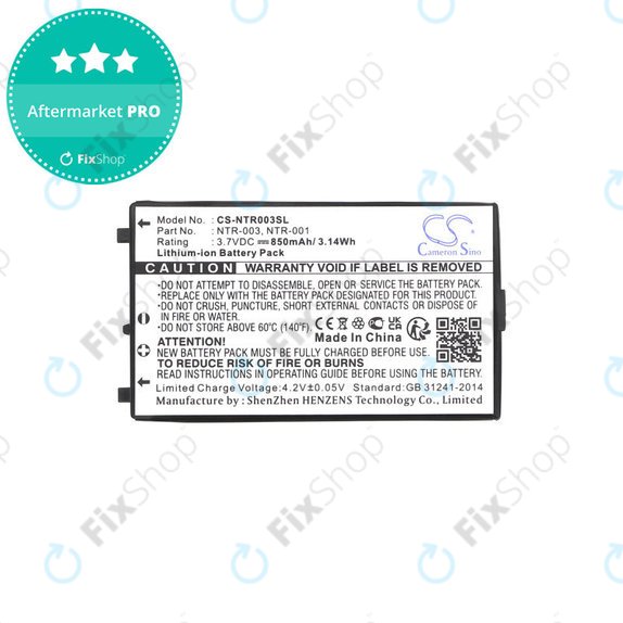 Batteria per Nintendo, NTR-003, Li-Ion, 850mAh, 3.7V, HQ
