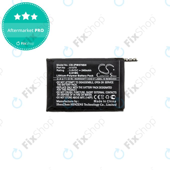 Batteria per Apple Watch 1 42 mm, 240mAh, Li-Pol, 3.8 V, A1579, HQ