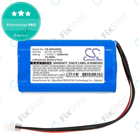 Batteria per Sony Srs-Xb40, Srs-Xb41, ID770, Li-Ion, 5200mAh, 7.4V, HQ