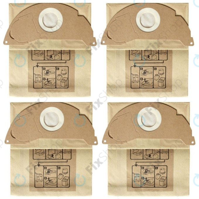 Sacchetto per aspirapolvere, 4 pz. per Kärcher SE 5.100, SE 6.100
