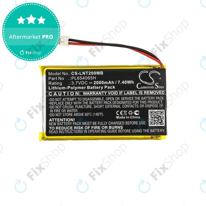 Batteria per Luvion Prestige Touch 2, PL654065H, Li-Pol, 2000mAh, 3.7V, HQ