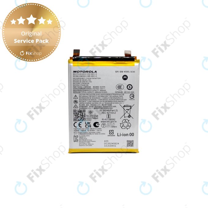 Batteria per Motorola Edge 50 Fusion, QC50, SB18E08901, 5000mAh, Genuine Service Pack