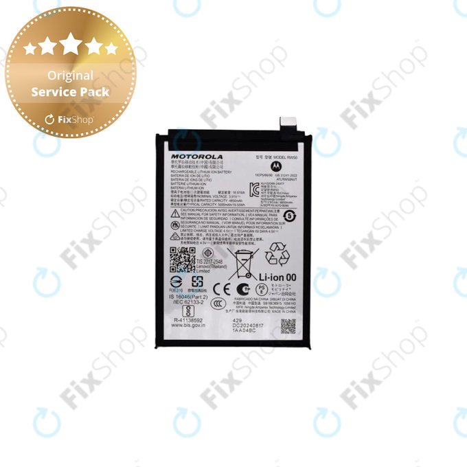 Batteria per Motorola Moto G75 5G, RW50, SB18E36915, 5000mAh, Genuine Service Pack
