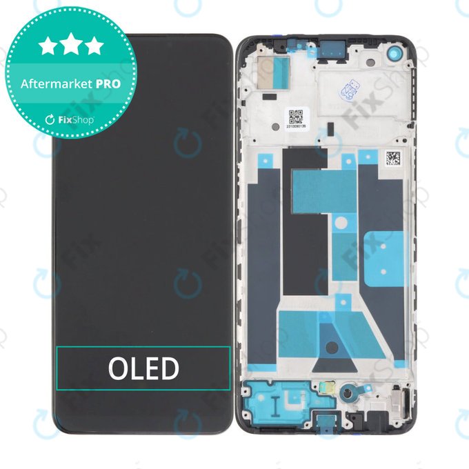 Schermo OLED per Realme 9, Meteor Black, Vetro touch con cornice