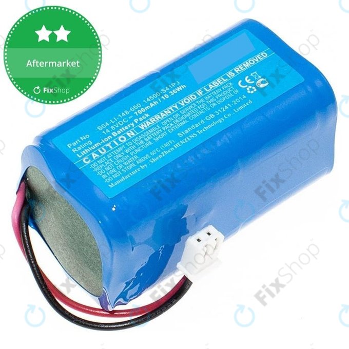 Batteria per Ecovacs Winbot W-seriess, S04-LI-148-650, 14500-S41PJ, Li-Ion, 700mAh, 14.8V