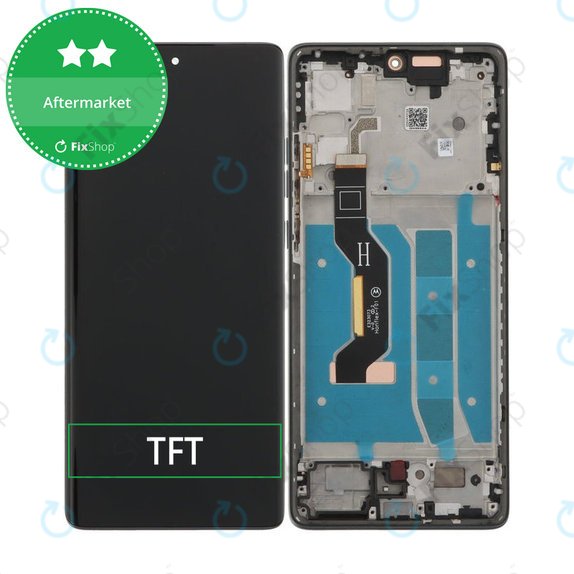 Schermo per Motorola Moto G85 5G XT2427-3, Urban Grey, Vetro touch con cornice