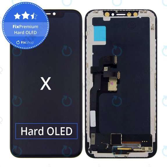 Schermo Hard OLED per iPhone X, Vetro touch con cornice, FixPremium