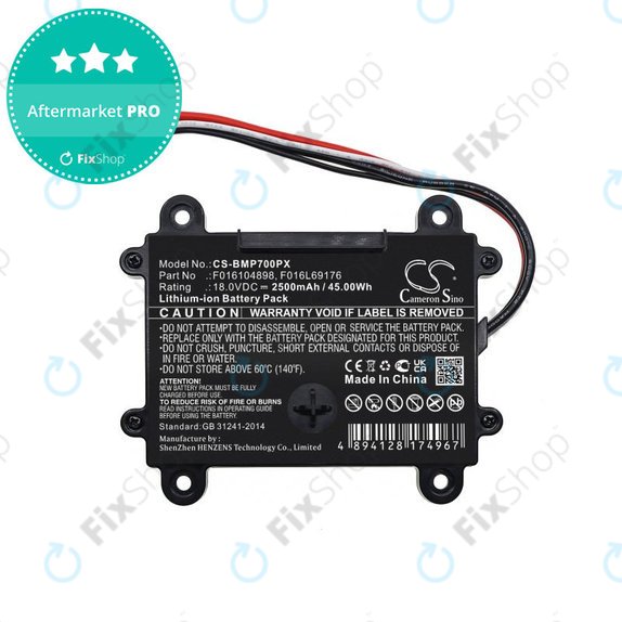 Batteria per Bosch Indego 350, 400, M 700, Indego S+ 350, F016104898, Li-Ion, 2500mAh, 18V, HQ