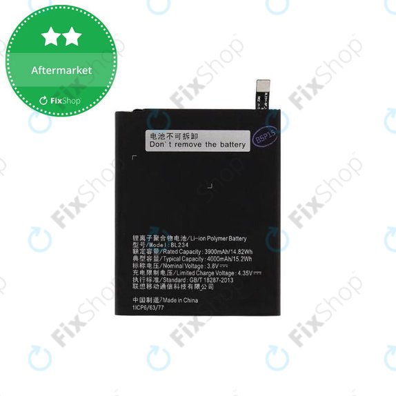Batteria per Lenovo VIBE P1ma40 mini, A5000, P70, BL234, 4000mAh