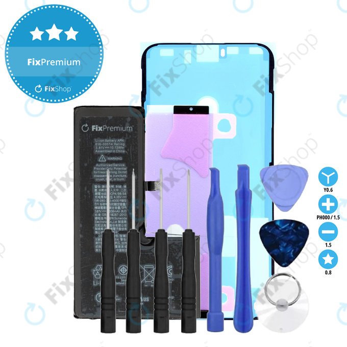Batteria per iPhone XS, 2658mAh, Adesivo, Attrezzi, FixPremium