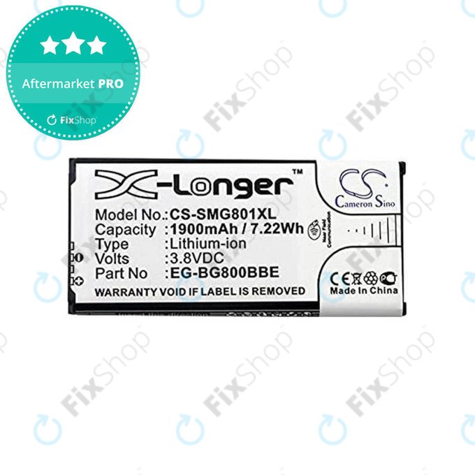 Batteria per Samsung S5 Mini G800F, EB-BG800BBE, 1900mAh, HQ