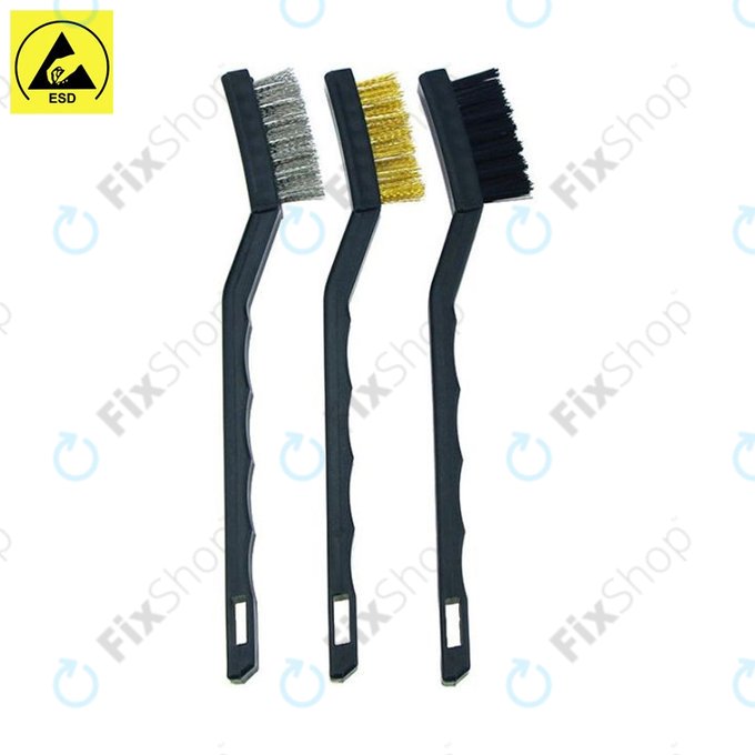 Kit di spazzole antistatiche ESD per la pulizia dei connettori 3pcs
