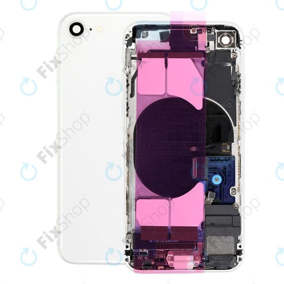 Scocca posteriore con piccoli componenti per iPhone SE 2020, White