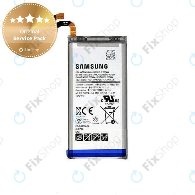 Batteria per Samsung S8 G950F, EB-BG950ABE, GH43-04729A, GH82-14642A, 3000mAh, Genuine Service Pack