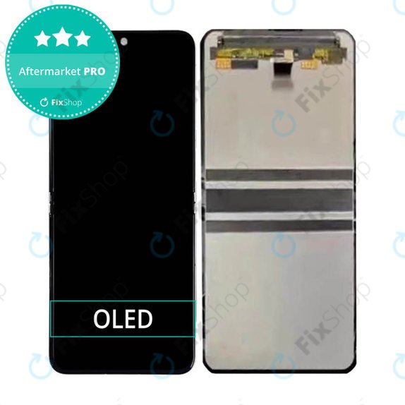 Schermo OLED per Oppo Find N2 Flip, Vetro touch senza cornice
