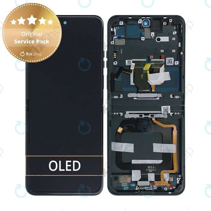 Schermo per Motorola Razr 40, Sage Green, Vetro touch con cornice, 5D68C22834, Genuine Service Pack