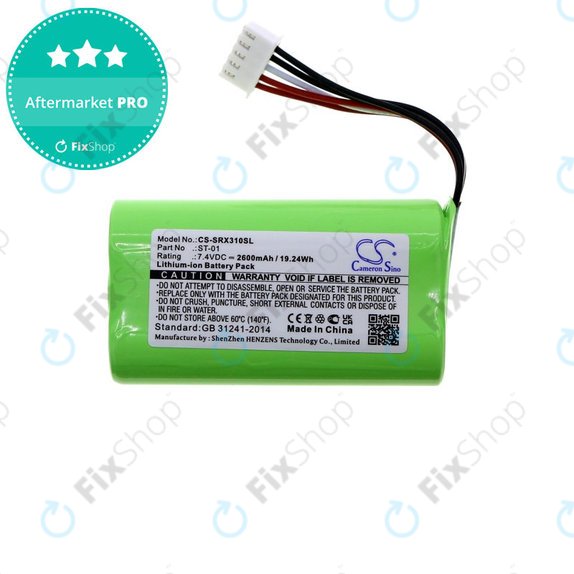 Batteria per Sony SRS X3, XB2, XB20, ST-01, Li-Ion, 2600mAh, 7.4V, HQ