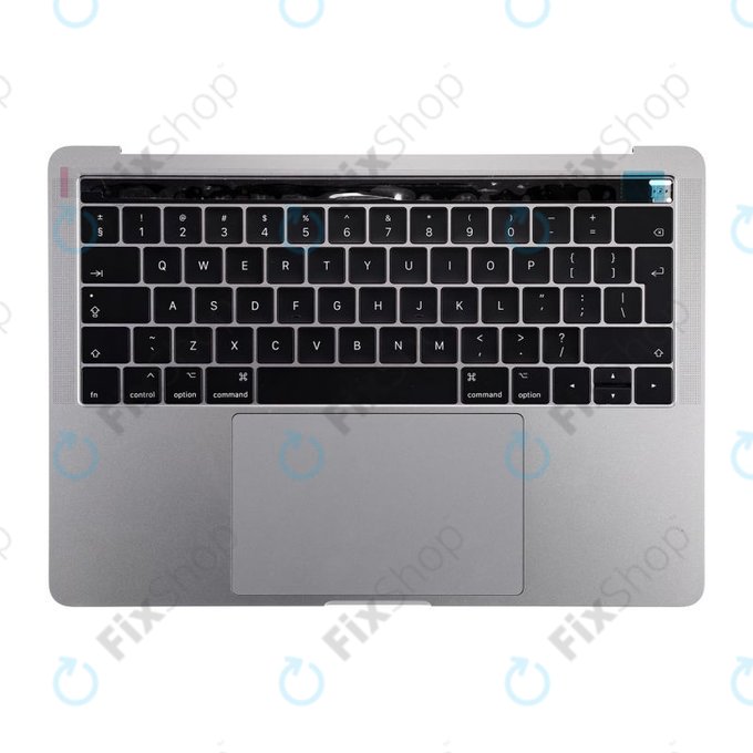 Top case con tastiera UK, microfono, trackpad e altoparlanti per MacBook Pro 13" A1706 (Late 2016 - Mid 2017), Space Gray