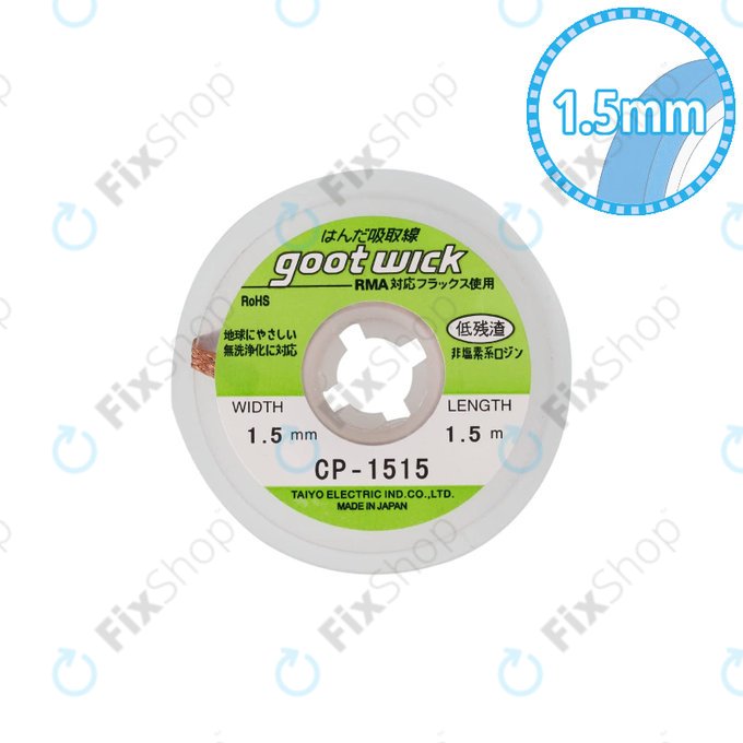 Treccia dissaldante convenzionale 1,5 mm, Goot CP-1515