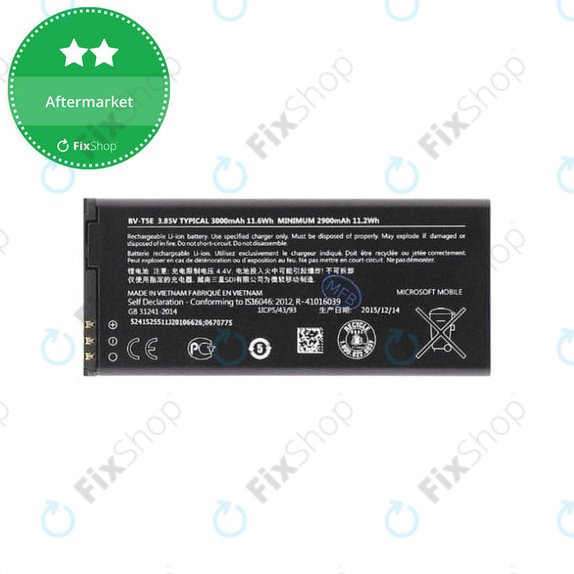 Batteria per Microsoft Lumia 950/950 LTE, 950 Dual, BV-T5E, 3000mAh