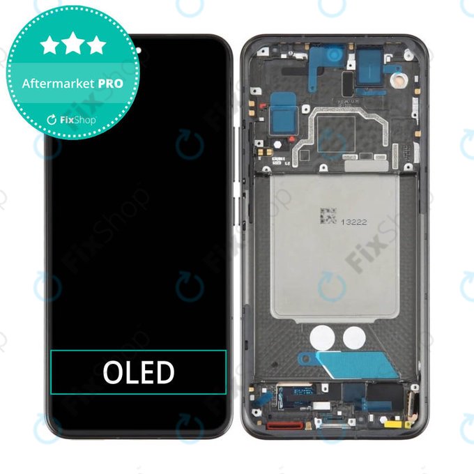 Schermo OLED per Xiaomi 13, Black, Vetro touch con cornice