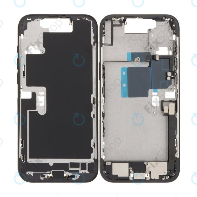 Telaio centrale con pulsanti di accensione, volume e fotocamera per iPhone 16 Pro Max, Black Titanium