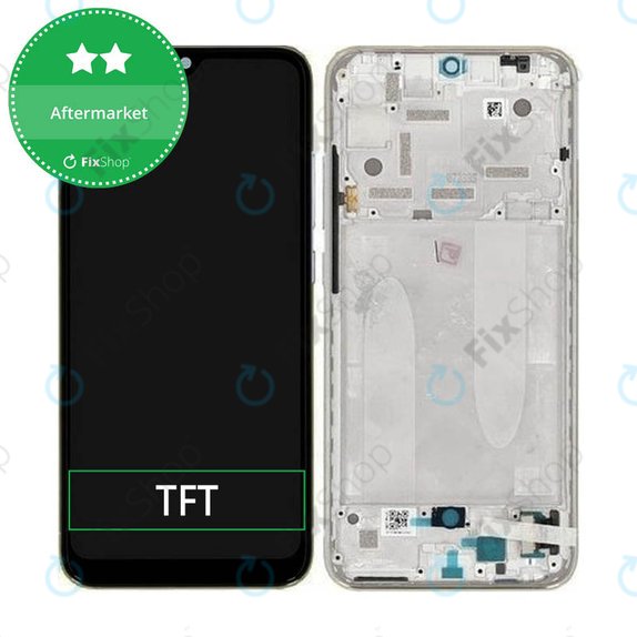 Schermo per Xiaomi Mi A3, More than White, Vetro touch con cornice