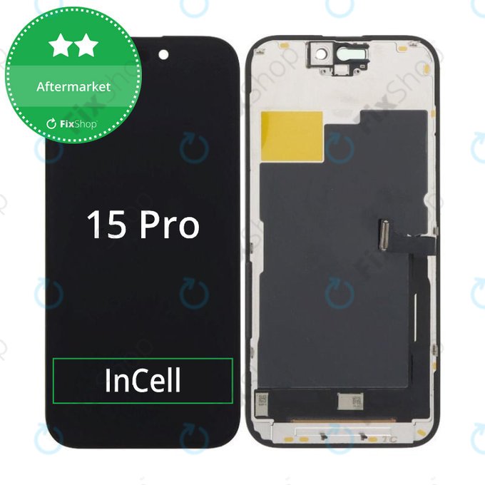 Schermo In-Cell HD+ per iPhone 15 Pro, Vetro touch con cornice