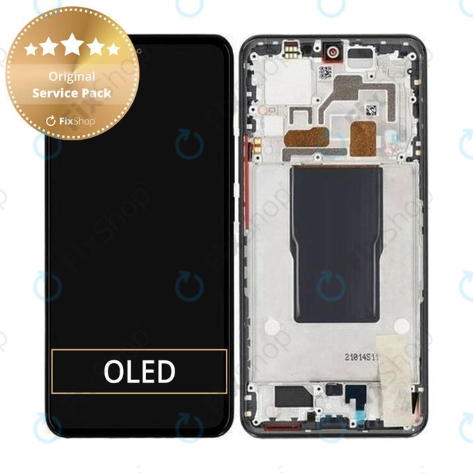 Schermo per Xiaomi 12T Pro 22081212UG, Black, Vetro touch con cornice, 560003L12U00, Genuine Service Pack