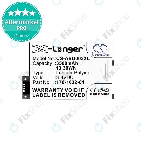 Batteria per Amazon Kindle 3, 3 Wi-fi, 3G, Graphite, 170-1032-01, S11GTSF01A, 3500mAh, HQ