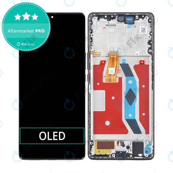 Schermo OLED per Honor Magic5 Lite RMO-NX3, Midnight Black, Vetro touch con cornice