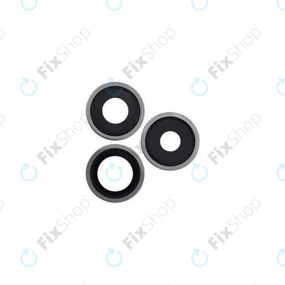 Lente fotocamera posteriore con frame 3 pz per iPhone 14 Pro, 14 Pro Max, Space Black