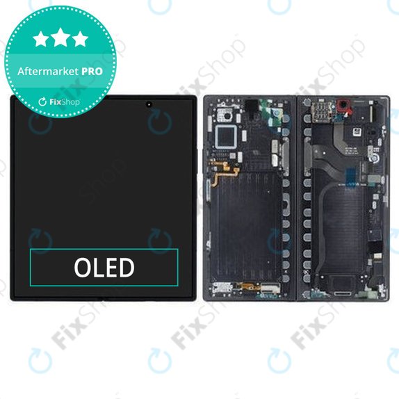 Schermo OLED per Samsung Z Fold 7 F966B, Jetblack, Vetro touch con cornice