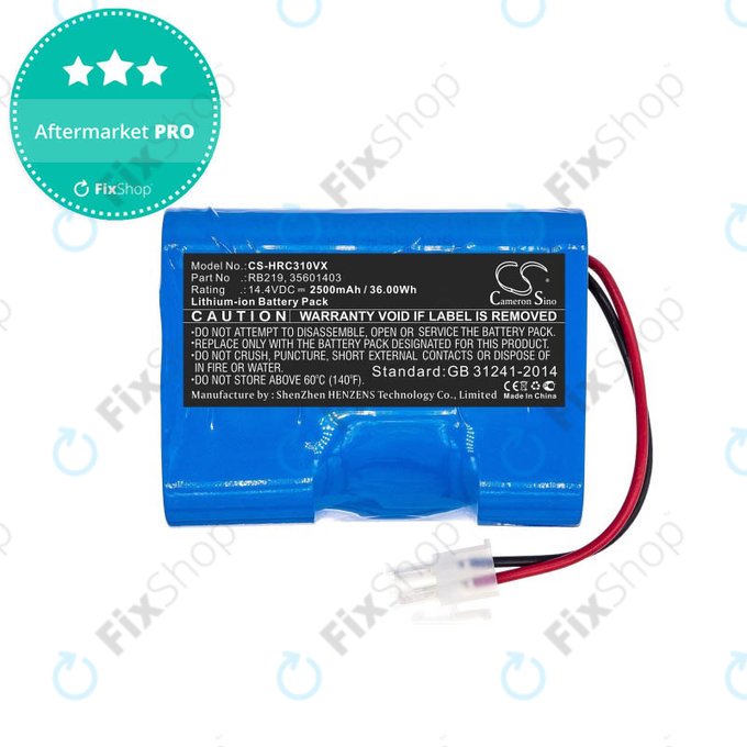 Batteria per Hoover RBC-seriess, RB219, 35601403, Li-Ion, 2500mAh, 14.4V, HQ